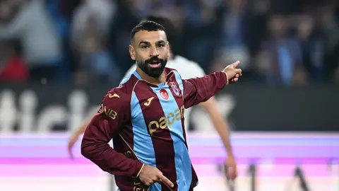 Trabzonspor formasıyla sevinç yaşayan Mohamed Salah gol sonrası