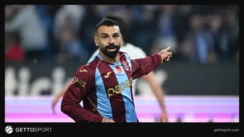 Trabzonspor formasıyla sevinç yaşayan Mohamed Salah gol sonrası