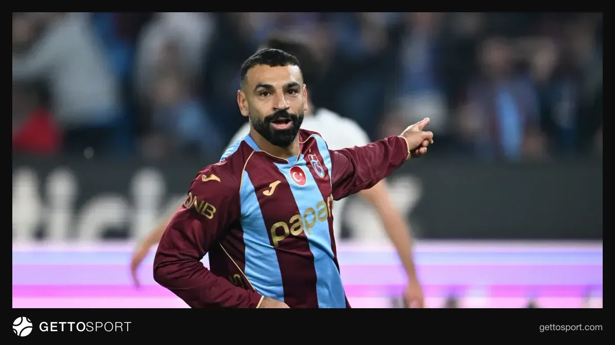 Trabzonspor formasıyla sevinç yaşayan Mohamed Salah gol sonrası