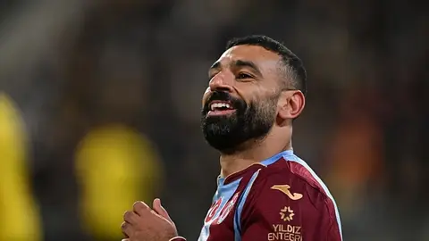 Trabzonspor formasıyla Muhammed Salah gol sevinci