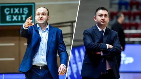 Naxçıvan komandasının basketbolçuları oyun sonrası sevinir