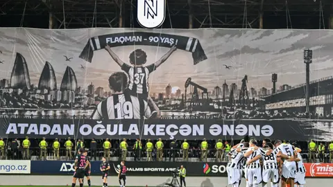 Neftçi və Sabah oyunundan stadion və qapıçılar səhnəsi