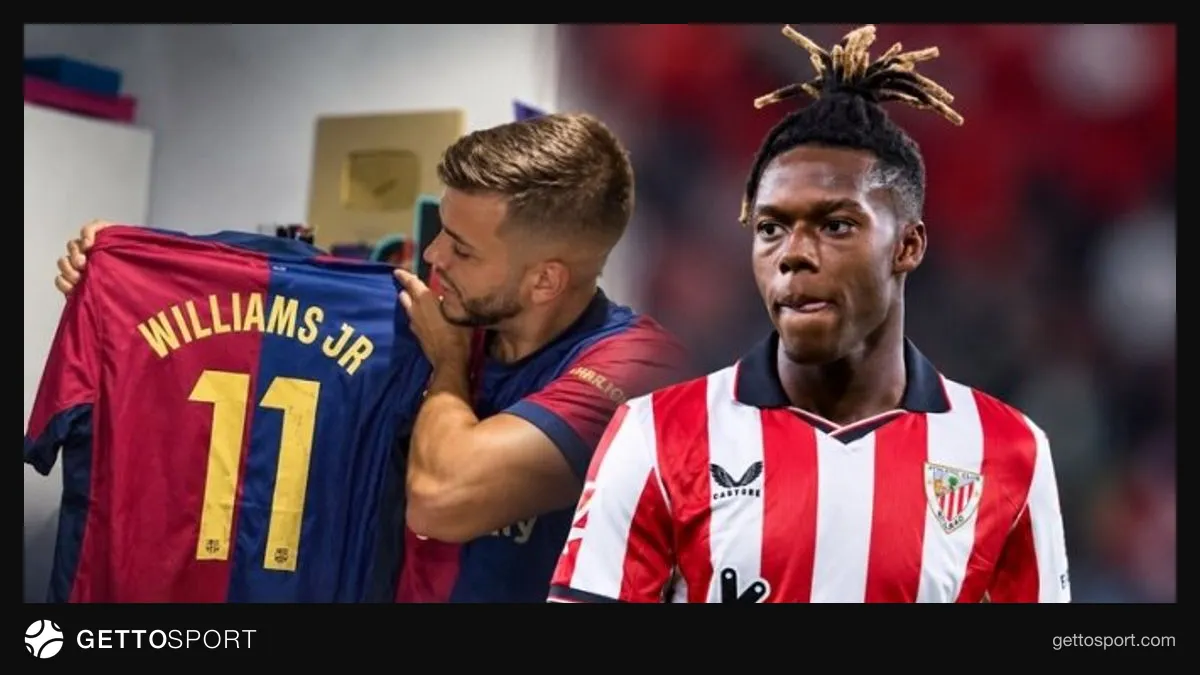 Nico Williams formasıyla saha içinde düşünceli yürürken