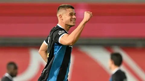 Nicolo Tresoldi Club Brugge formasıyla gol sevinci
