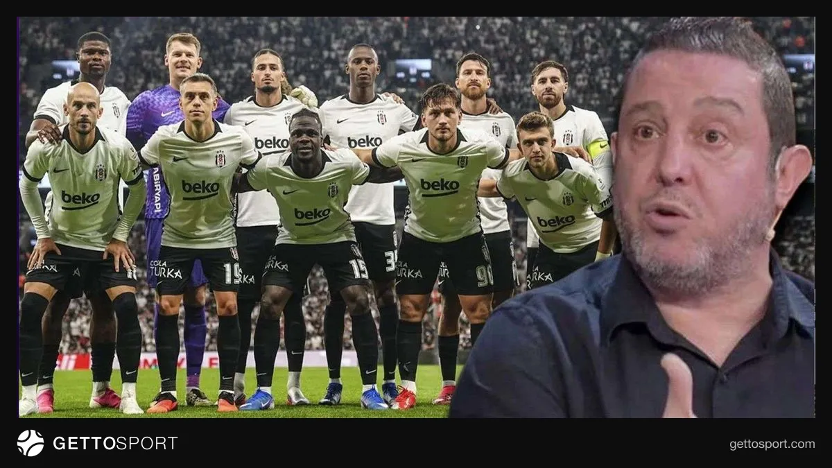 Nihat Kahveci konuşma yaparken, arka planda Beşiktaş forması