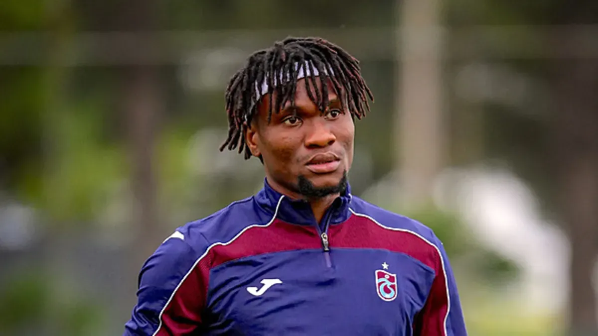Trabzonspor formasıyla Nwaiwu maç sırasında