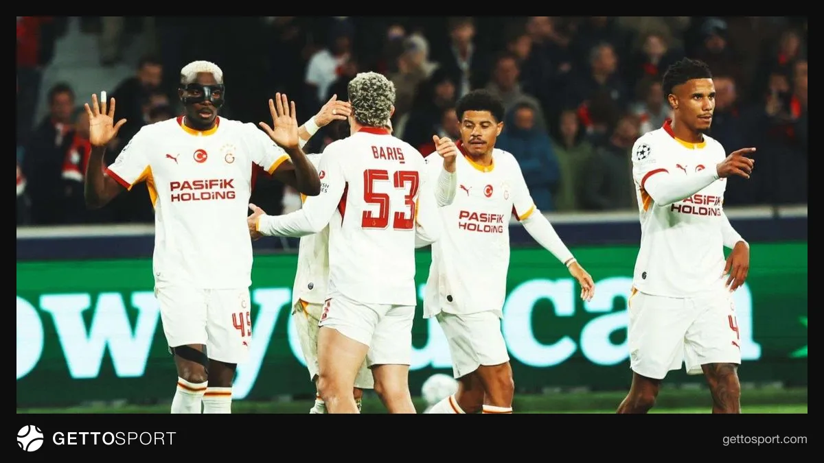 Osimhen'in Lille maçında gol sevinci anı