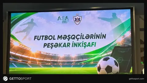 Sertifikat təqdimetmə mərasimində iştirak edən məşqçilər və təşkilatçı rəsmilər