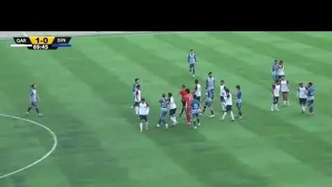 Qaradağ Lökbatan - Dinamo oyunu, oyunçular və hakimlər meydana çıxdığı an
