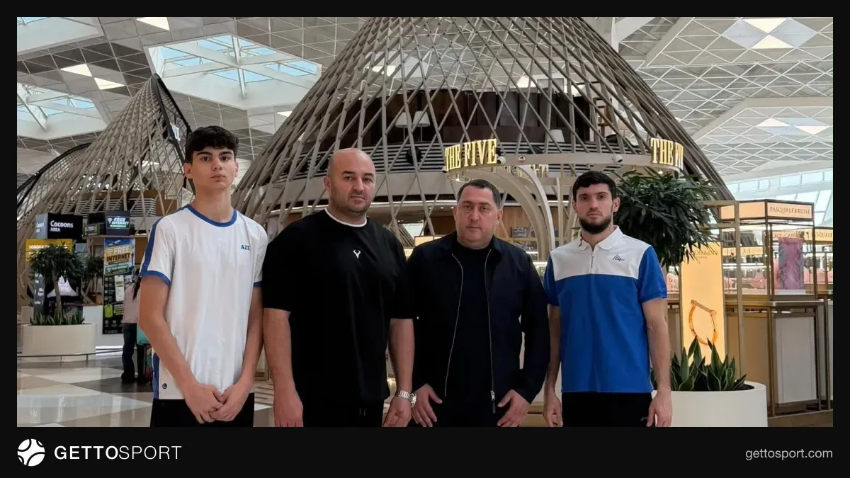 Qaşim Maqomedov və Fuad Məhərləmli taekvondo məşqi zamanı