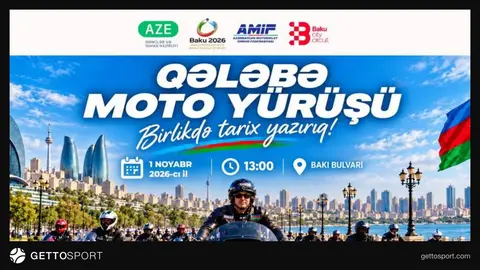 Motosikletçilər və Bakı Bulvarında toplanan izdiham