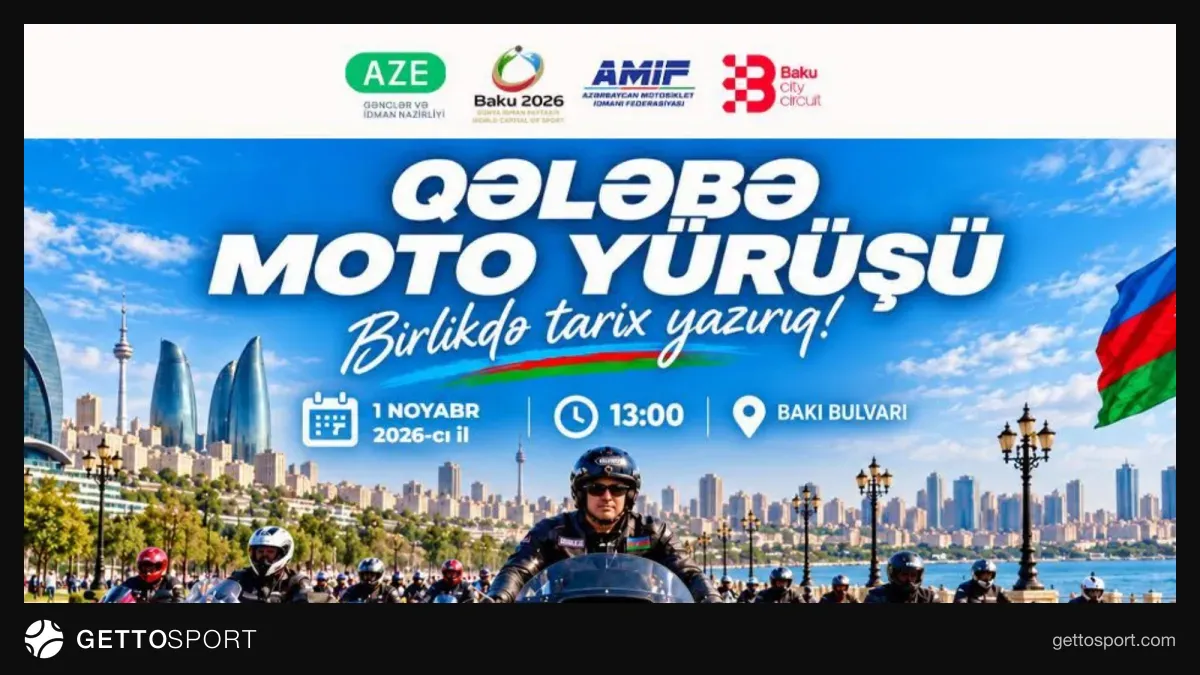 Motosikletçilər və Bakı Bulvarında toplanan izdiham