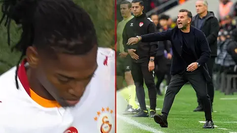 Rafael Leao oyundan alınırken takım arkadaşı Barış Alper Yılmaz teselli ediyor