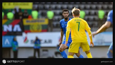 Rahil Məmmədov millinin formasında oyunda