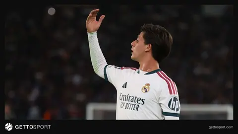 Roma Olimpiyat Stadyumu'nda Real Madrid ve Roma oyuncuları maç esnasında