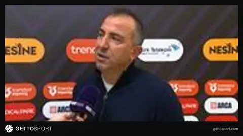 Recep Uçar maç sonrası basın açıklaması yaparken