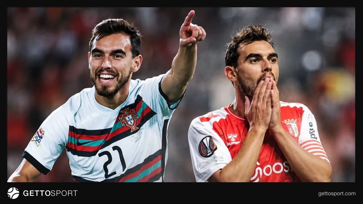 Ricardo Horta Braga formasıyla top sürerken saha görüntüsü