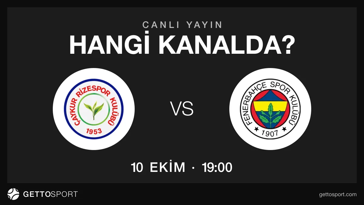 Rizespor - Fenerbahçe maçının yayın kanalları