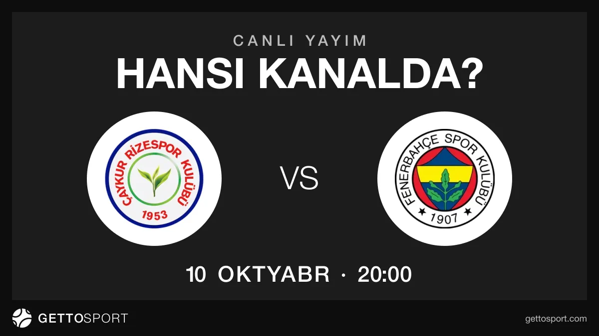 Rizespor – Fənərbaxça oyununun yayım kanalları