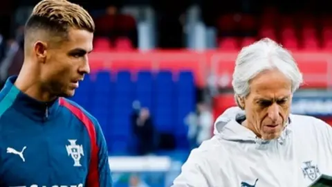 Portuqaliya milli komandası üçün çağırılan Kriştiano Ronaldo məşqdə