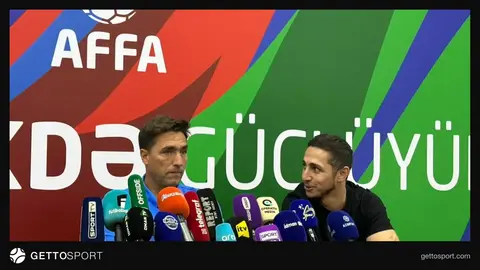 Rui Jorge mətbuat konfransında U-20 komandasının üzvləri ilə