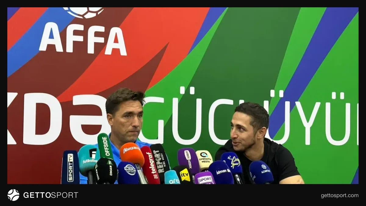 Rui Jorge mətbuat konfransında U-20 komandasının üzvləri ilə