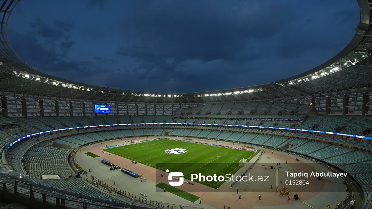 Sabah və Qarabağın futbolçuları Bakı Olimpiya Stadionunda oyunda