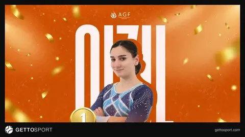 Selcan Mahsudova podiumda qızıl medal ilə Kotbus