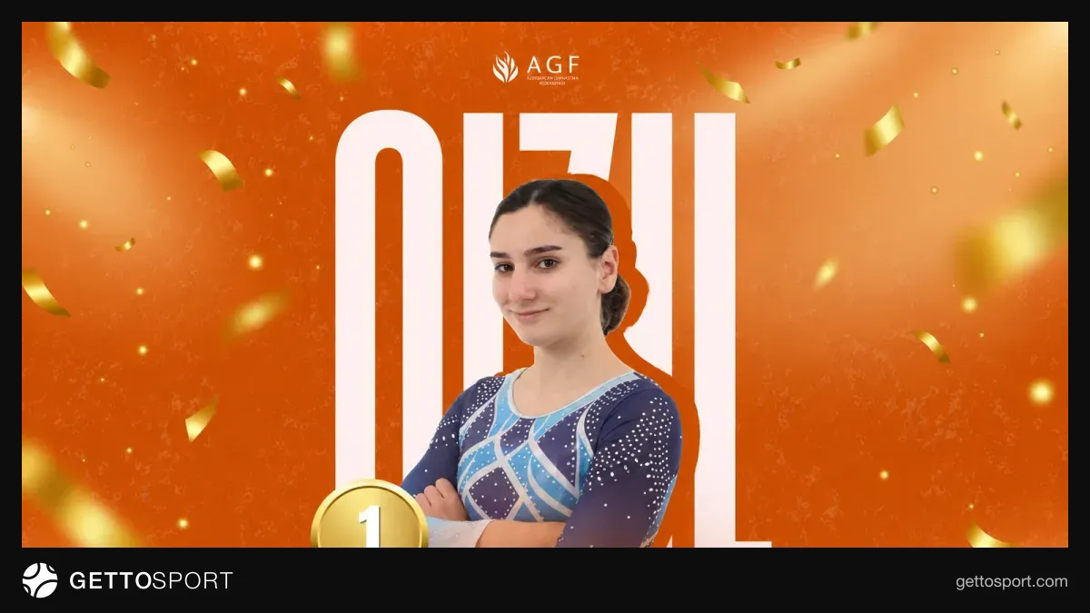 Selcan Mahsudova podiumda qızıl medal ilə Kotbus