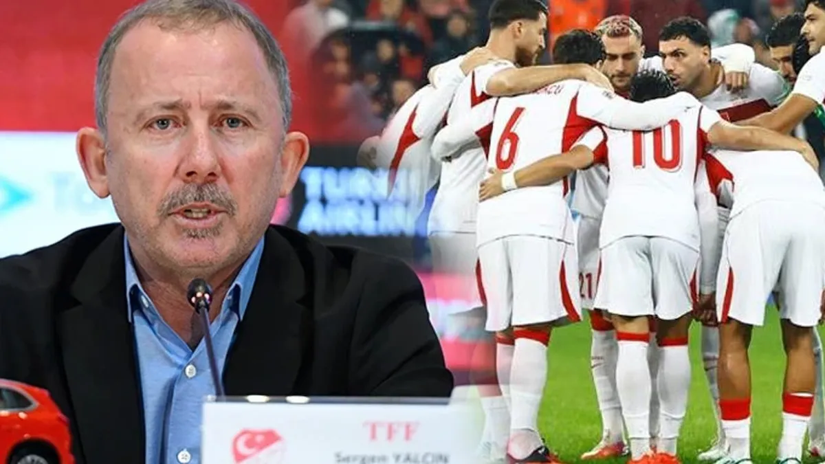 Sergen Yalçın basın toplantısında konuşurken görüntüsü