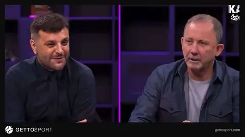 Sergen Yalçın ve Candaş Tolga Işık KAFA Spor programında stüdyoda