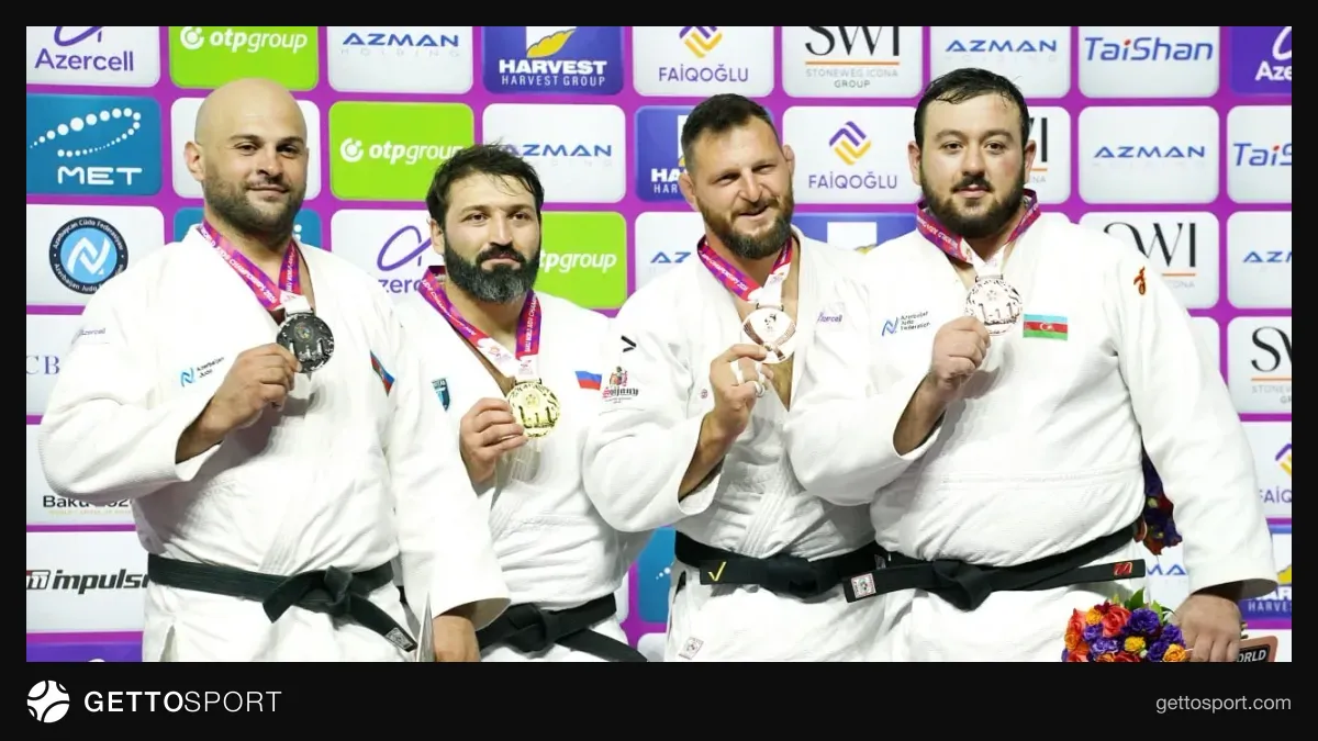 Bakıda cüdo dünya çempionatında medal mərasimi və rəqiblərin əl sıxması