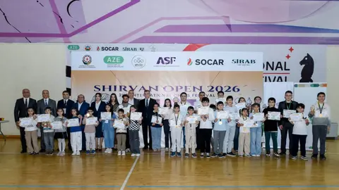 Shirvan Open 2026 qaliblərinin mükafatlandırma mərasimi