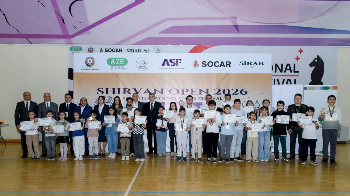Shirvan Open 2026 qaliblərinin mükafatlandırma mərasimi