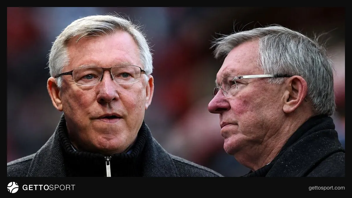 Sir Alex Ferguson kitap tanıtımında röportaj verirken çekilmiş fotoğrafı