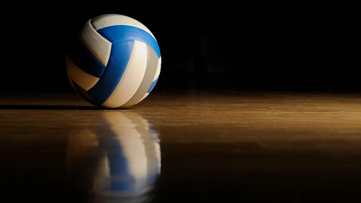 Spor Toto ile Sungurlu Belediyespor voleybol takım oyuncuları mücadele ederken