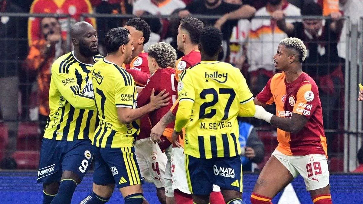Rams Park stadyumunda Galatasaray-Fenerbahçe maçından genel görüntü
