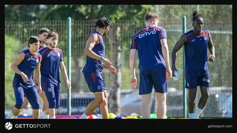 Trabzonspor takım halinde antrenman yapıyor
