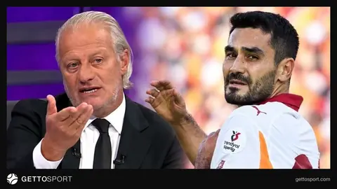 Tugay Kerimoğlu stüdyoda yorum yaparken