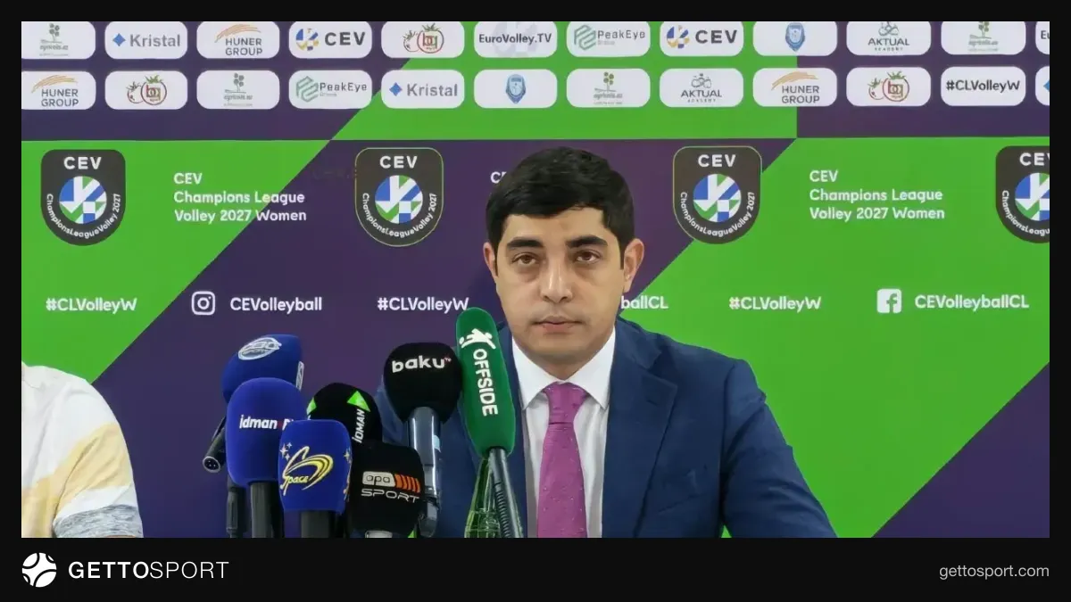 Turan voleybol komandası və azarkeşlər Tovuzda meydançada sevinc anı