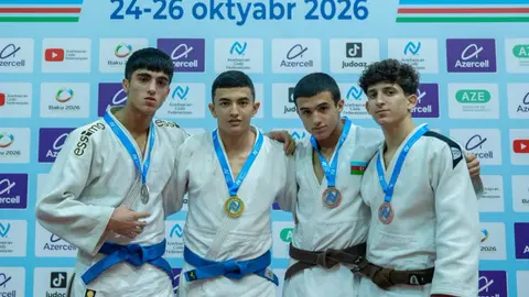 U-17 ne-vaza ACF Kubokunda medal qazanmış yeniyetmə cüdoçuların mükafatlandırılması