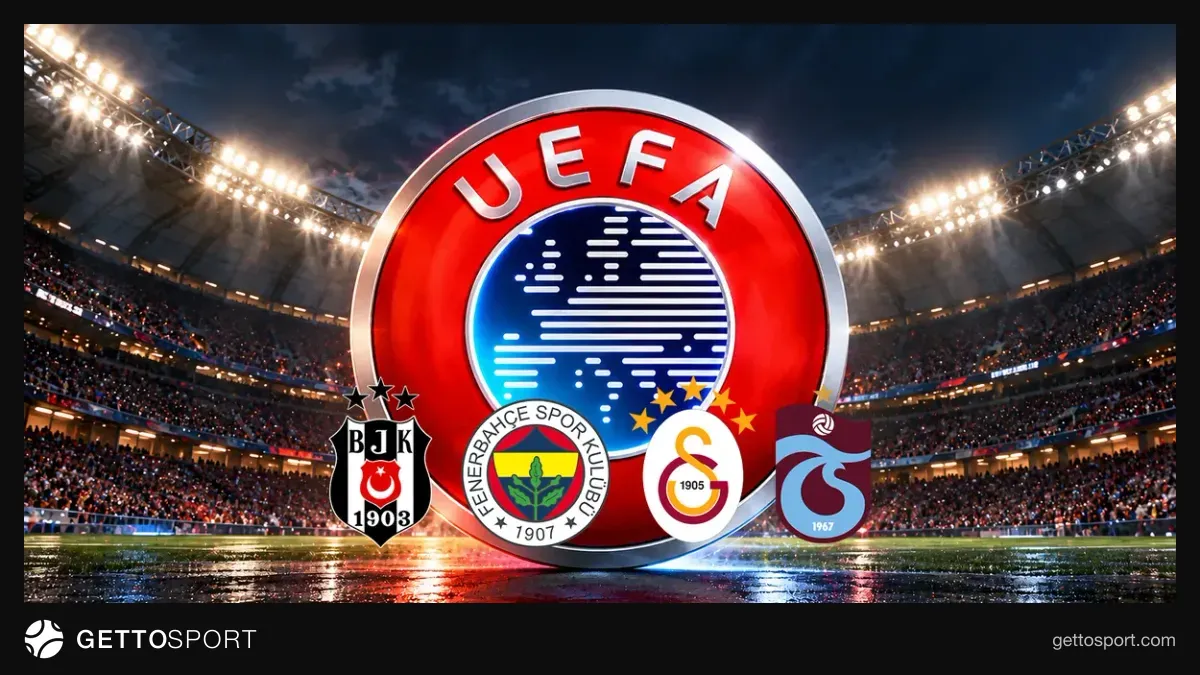 UEFA kulüpler sıralaması tablosu ve Fenerbahçe logosu