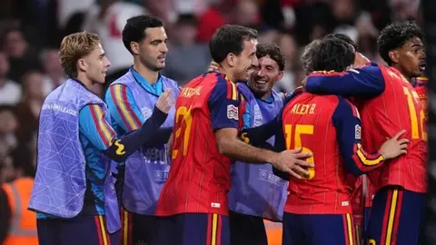 UEFA Uluslar Ligi maçından saha görüntüsü ve oyuncular