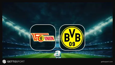 Union Berlin ve Borussia Dortmund oyuncuları maç öncesi stadyum görüntüsü