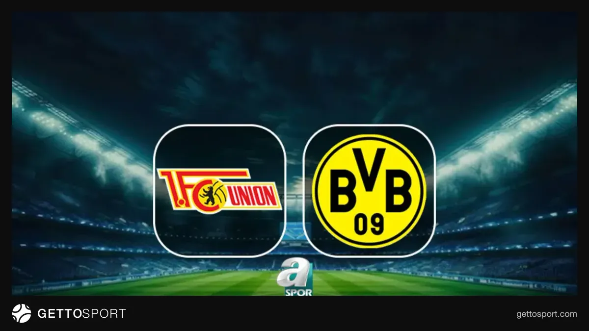 Union Berlin ve Borussia Dortmund oyuncuları maç öncesi stadyum görüntüsü