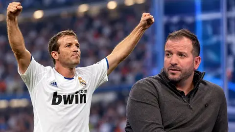 Rafael van der Vaart röportaj verirken konuşurken çekilmiş fotoğrafı