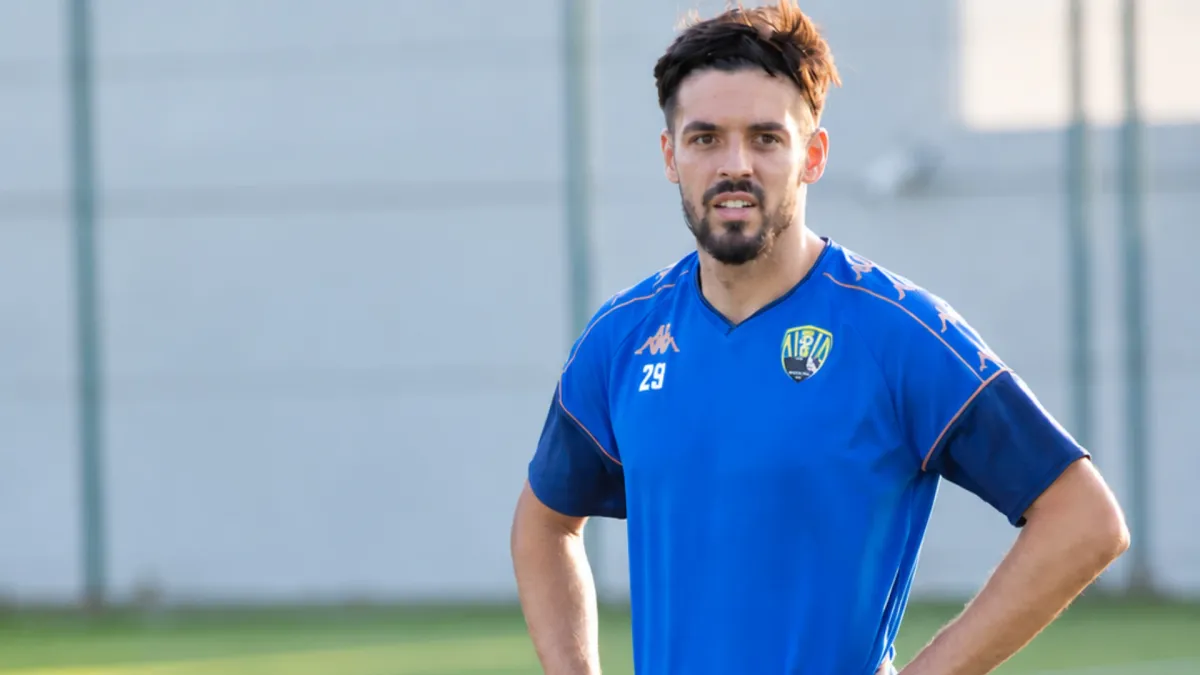 Kəpəz kapitanı Dioqo Verdaska məşqdə komanda ilə birgə