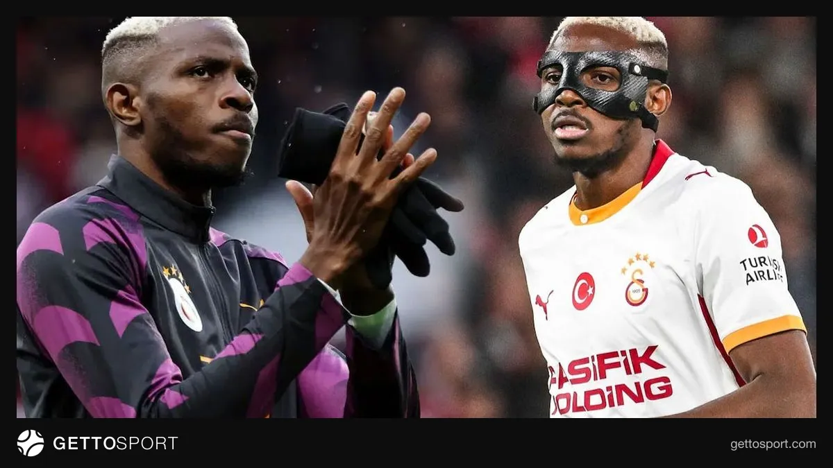 Victor Osimhen maçta gol sevinci yaşarken görüntüsü