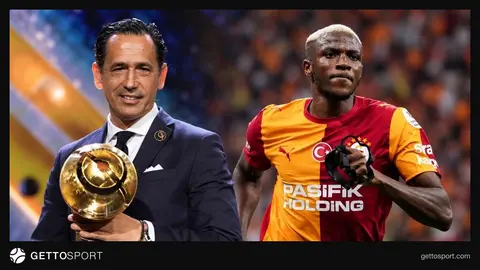 Victor Osimhen Galatasaray formasıyla sahada gol sevinci