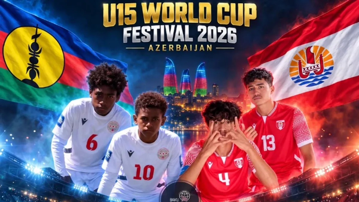 Yeni Kaledoniya və Fransız Polineziyası u-15 komandalarının Bakıya gəlişi